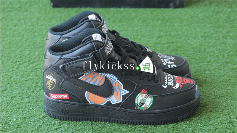 Supreme x NBA Nike Air Force 1 Mid Black